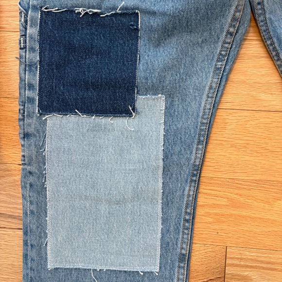 Levis altered patch work light denim jeans - Picture 3 of 7